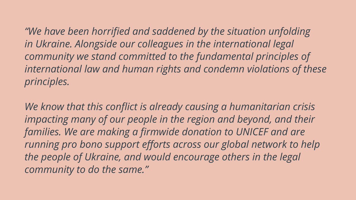 A message from our global leaders, David Kerr, Christian Bartsch and Graeme Maguire on the situation in Ukraine.