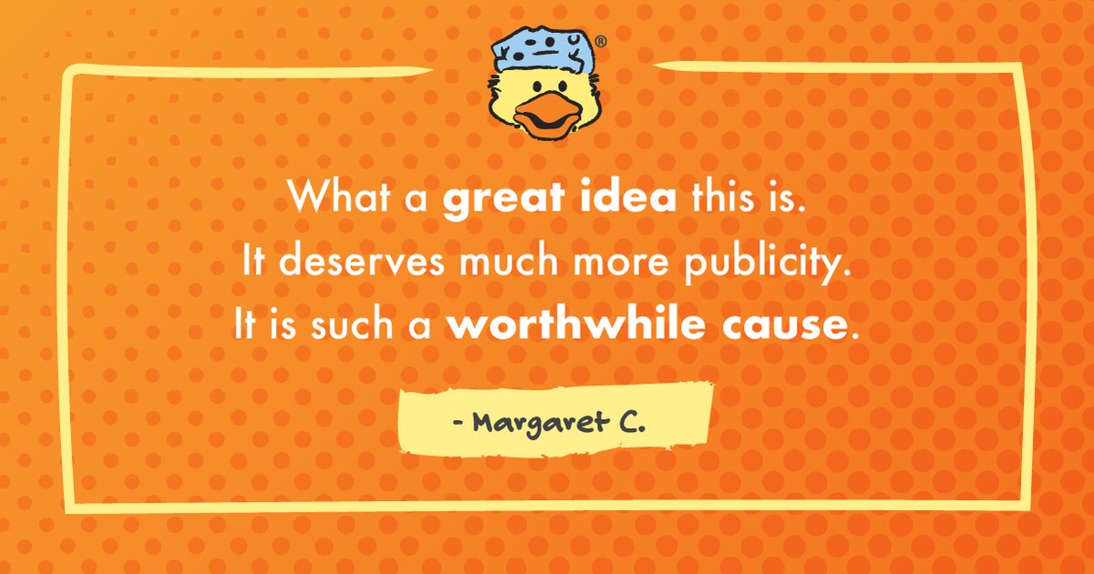 ChemoDuck's tweet photo. Publicity never hurts, but itβs the smiles Chemo Duck brings that makes our mission worth it all! π Thank you to everyone whoβs helped support us in our mission of Huggable Hope for all! #HuggableHope https://t.co/99BZbWIctu