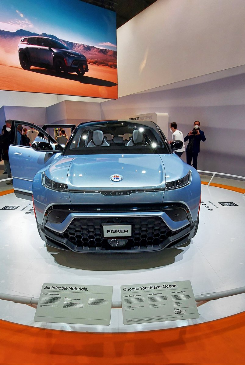 SEKEE_GR's tweet photo. Fisker presented the Fisker Ocean. With its revolutionary full-length SolarSky roof, you can harvest the sun’s rays to generate free energy to support the vehicle’s battery-powered motor.
#InnovationUnleashed #5G #technology #innovation #MWC #4YFN #greece #sekee #GreekDelegation https://t.co/EaUnoO8NEV