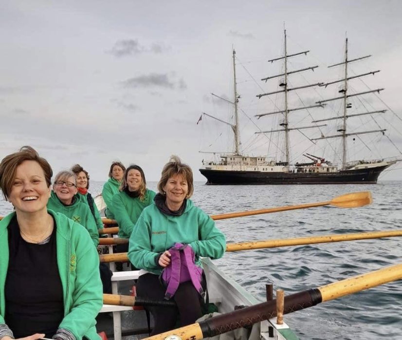 Love a gig row! #weymouth #Dorset #rowing 🚣‍♀️🚣‍♀️🚣‍♀️