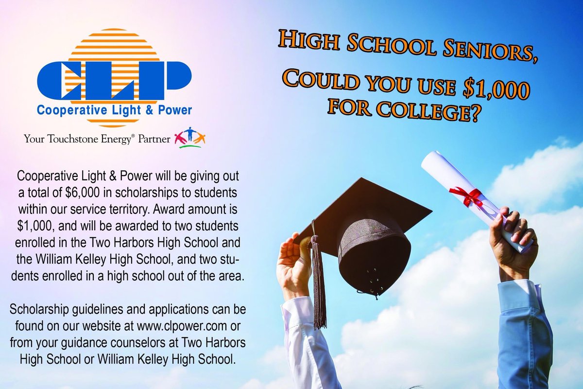 Attention High School Seniors!

The application deadline for CLP's Westholm Scholarship is just a month away. Get those applications turned in!