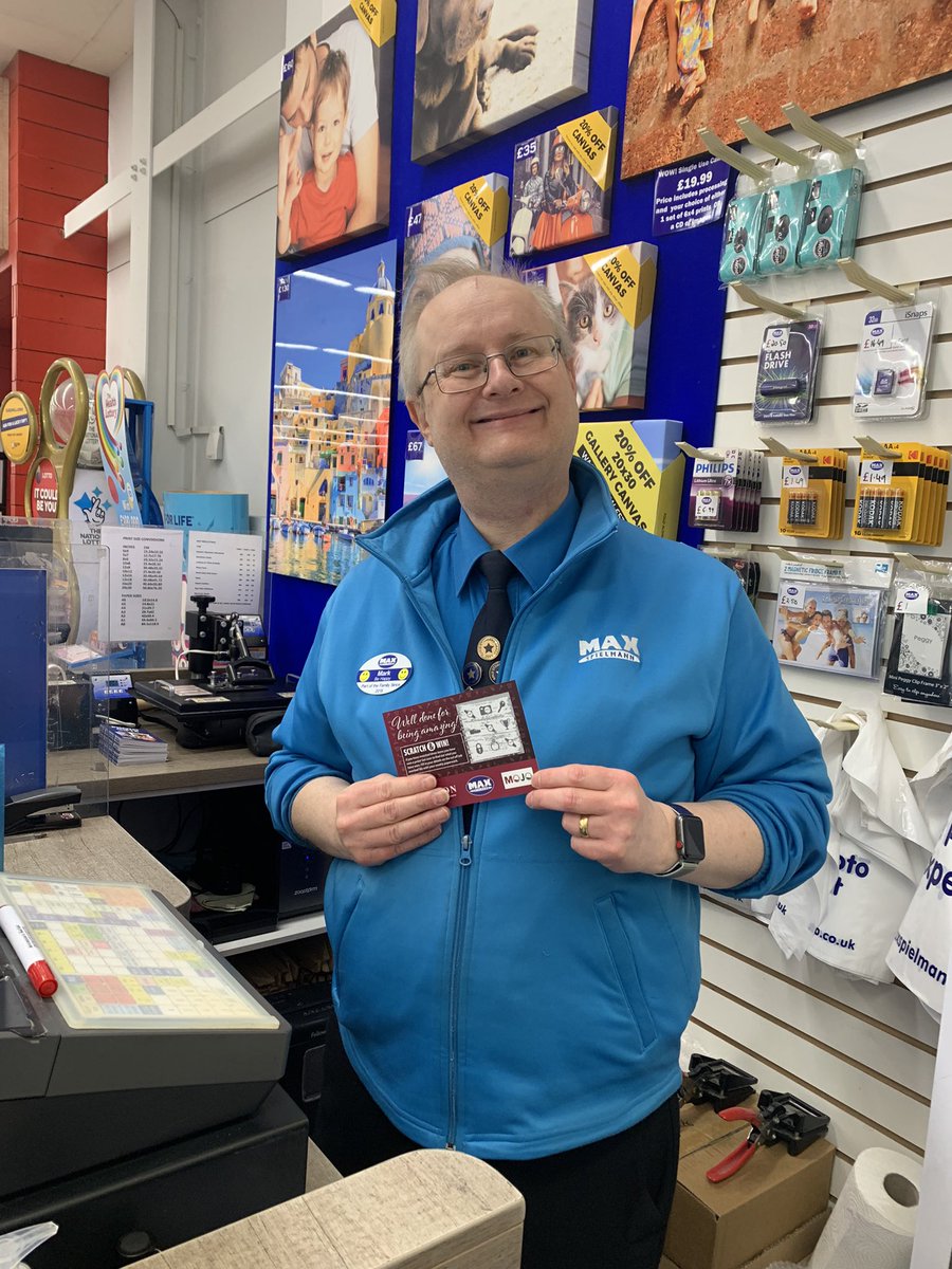 Well done to Mark in Ipswich not only ranked top on his area but the whole of Max on customer service 👍