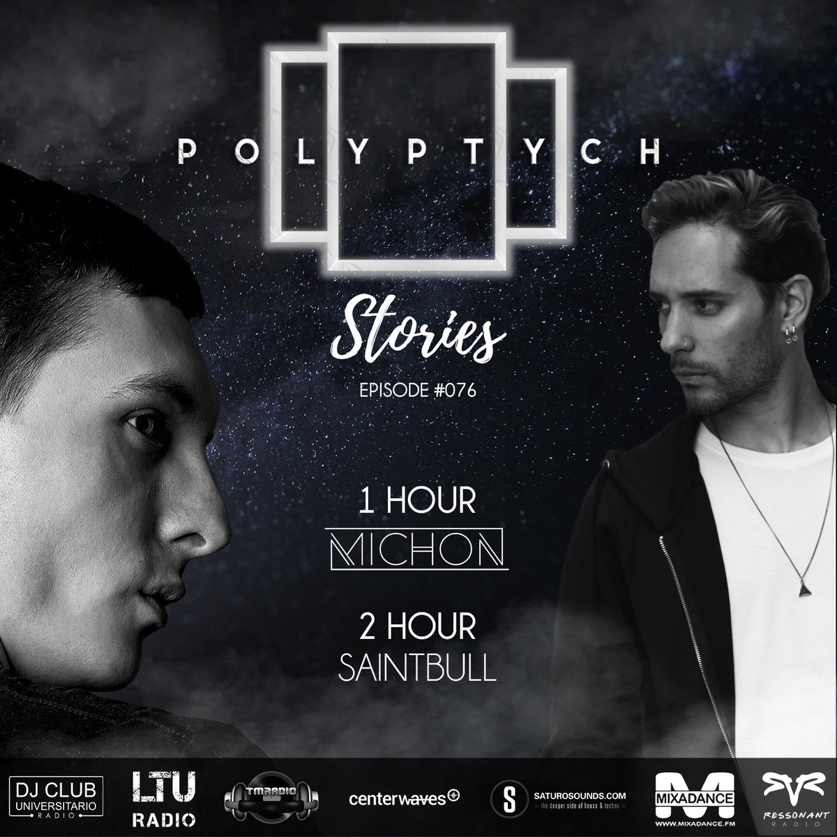 #PolyptychStories
Episode #076 [20 / 02 / 2022] - Michon / #saintbull

Listen at your preferred platform:
podlink.to/PLTSTORIES

Every Week on AIR with
<a href="/LTU_Radio/">LikeThatUnderground</a>, <a href="/SaturoSounds/">Saturo Sounds</a>, <a href="/RessonantR/">Ressonant Radio</a>, <a href="/CenterWaves/">Centerwaves.com</a>, <a href="/mixadance/">Mixadance</a> FM, <a href="/_TMRadio/">TM Radio</a> and <a href="/DjClub_UJAT/">Dj Club Universitario</a>.

Enjoy.