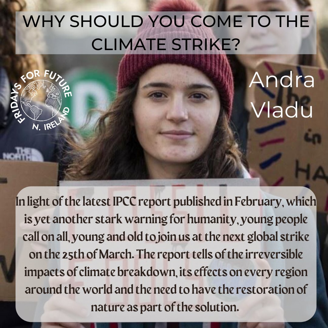 WHY SHOULD YOU JOIN THE CLIMATE STRIKE ON THE 25TH OF MARCH? Heres Andra‘s reason for joining