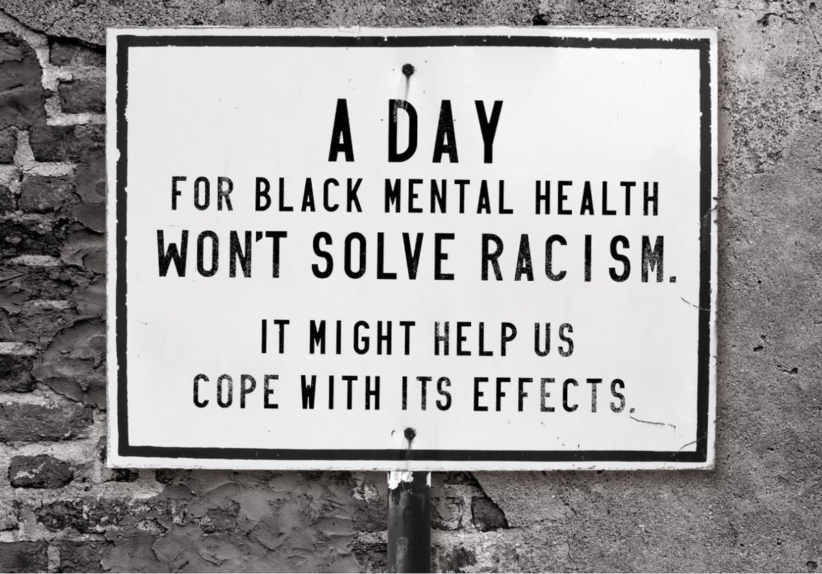 Today is Black Mental Health Day, check in, don’t suffer in silence ✊🏿🙏🏿#BlackMentalHealthDay
