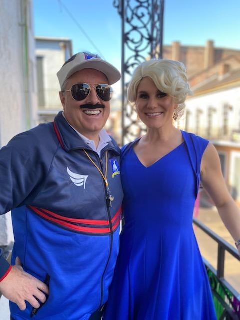 couple dressed as ted lasso and rebecca welton