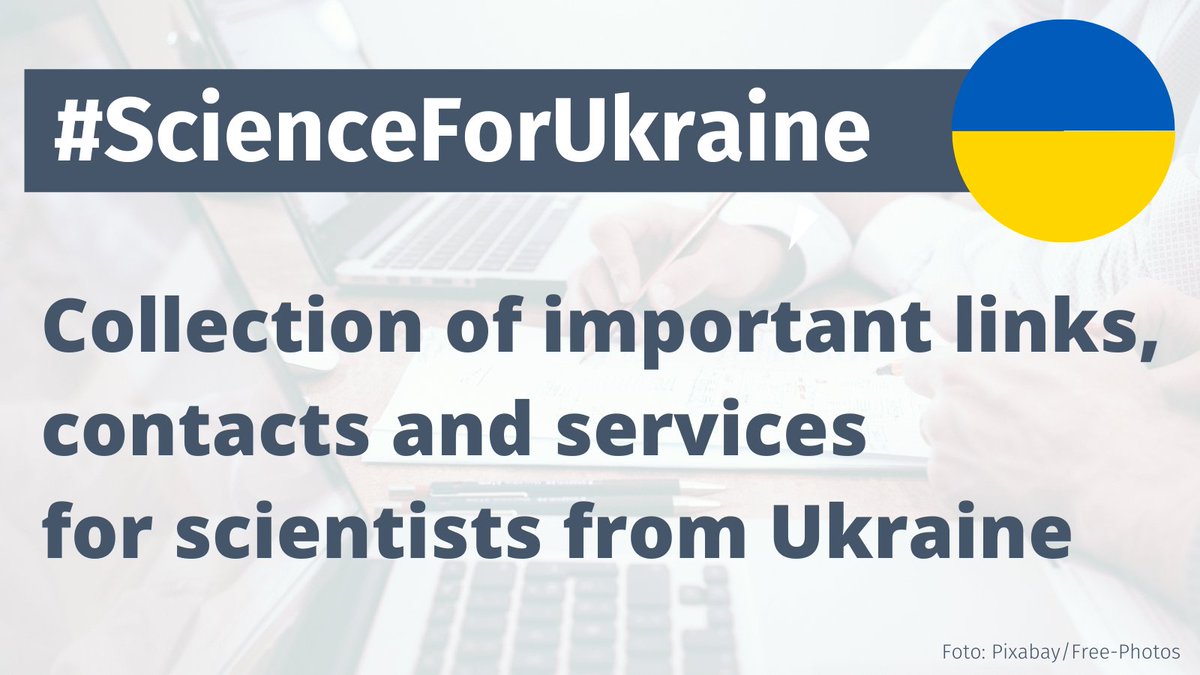 As a large network of research institutions in Germany, #NFDI is collecting links, contacts and services that can help scientists from Ukraine affected by the war. We hope that we can show our solidarity this way. #ScienceForUkraine <a href="/Sci_for_Ukraine/">#ScienceForUkraine 🇺🇦</a> 

➡️nfdi.de/important-link…