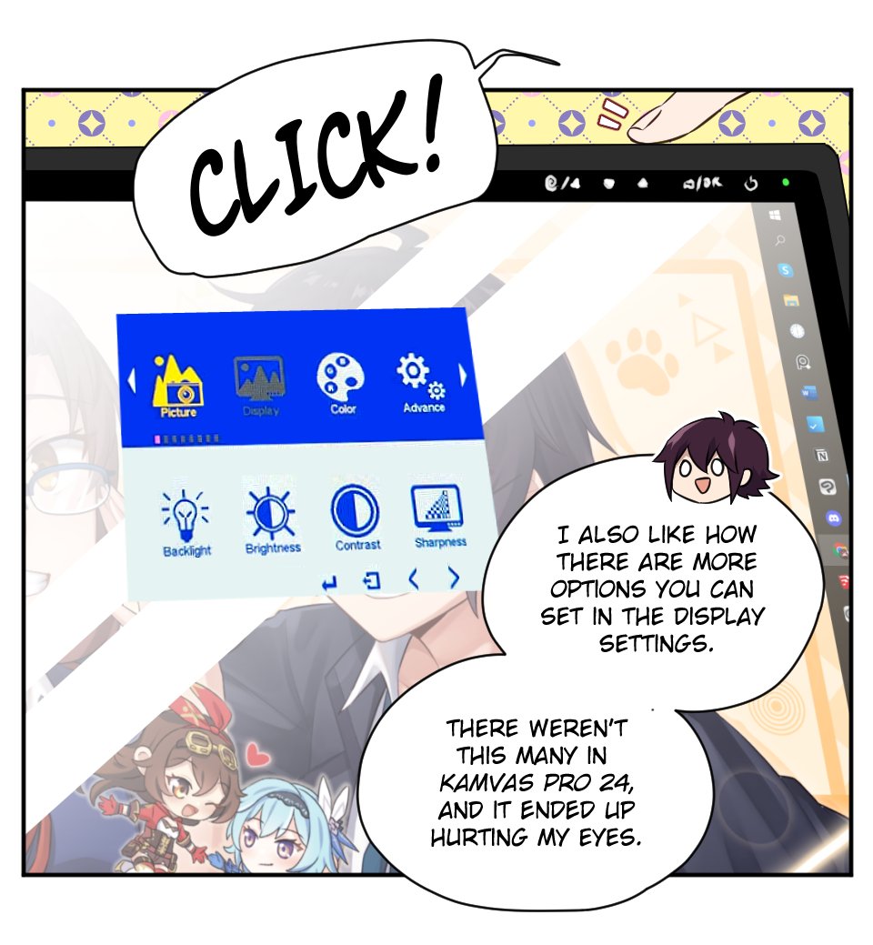 I made a comic review of @HuionTab 's Kamvas 24 Plus 2/3 