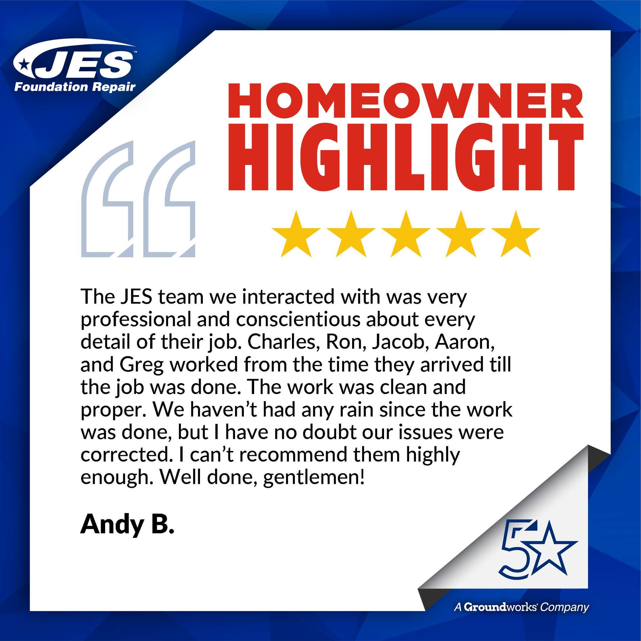JES Foundation Repair on Twitter "TestimonialTuesday https//t.co