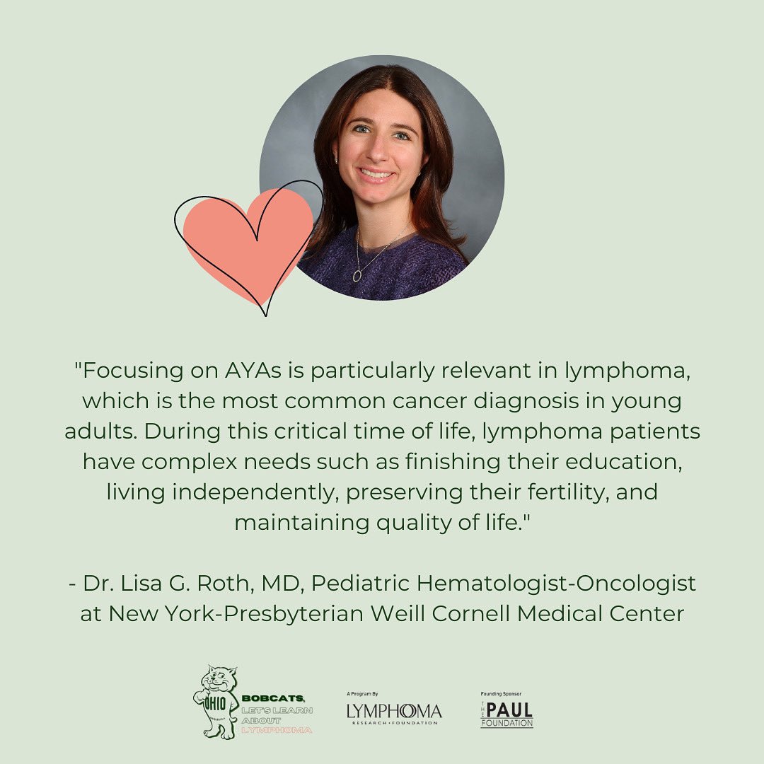 bobcats_LLL's tweet photo. Although symptoms vary from person-to-person, it is important to know general warning signs of AYA lymphoma such as swollen lymph nodes, fatigue, itchy skin, and abnormal bruising or bleeding.
•••
#ResearchWithAPurpose https://t.co/L6BRp0sWw8