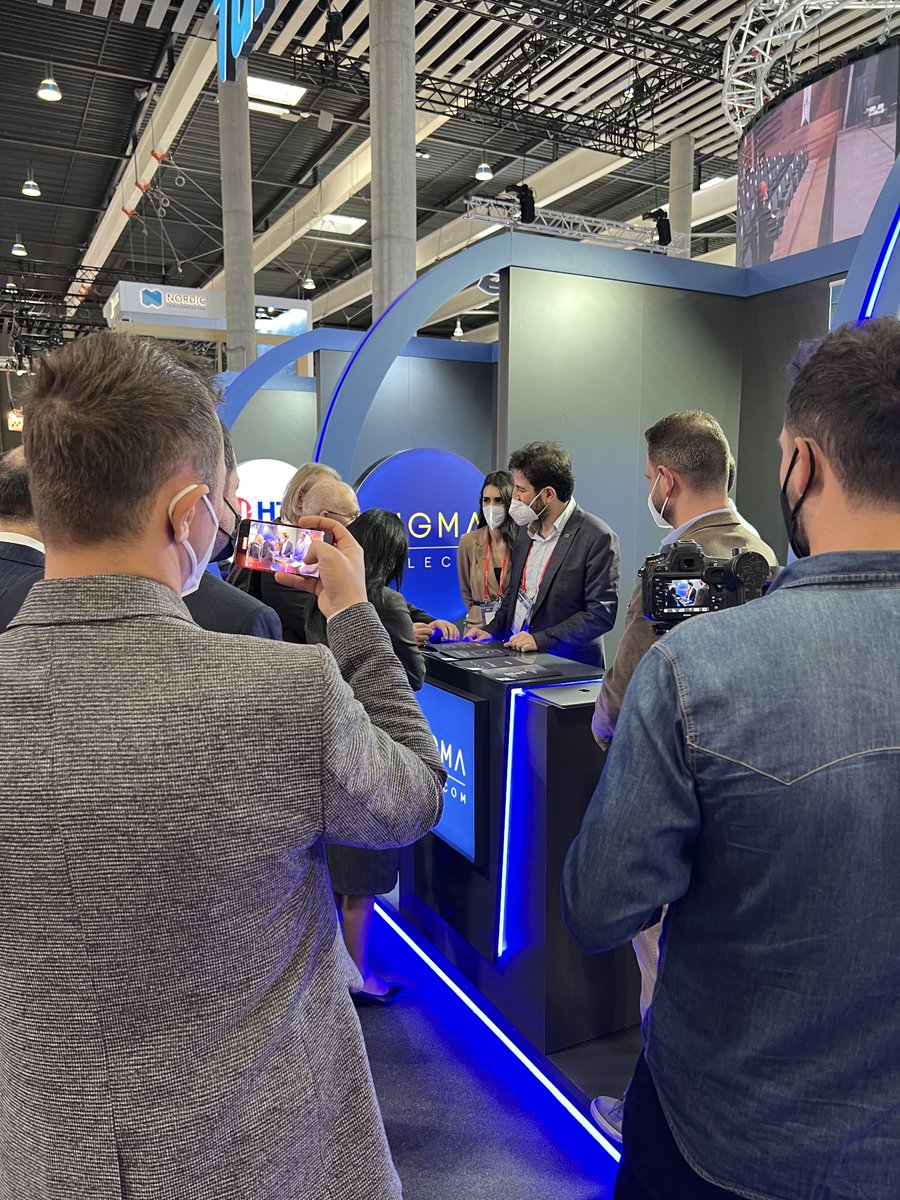 sigma_telecom's tweet photo. Crowds are gathering around Sigma Telecom stand at MWC Barcelona. Come visit us at stand 5F61 at hall 5!

#mwc22 #technology #inovation #sigmatelecom #mwcbarcelona https://t.co/a7bhnqyzpX