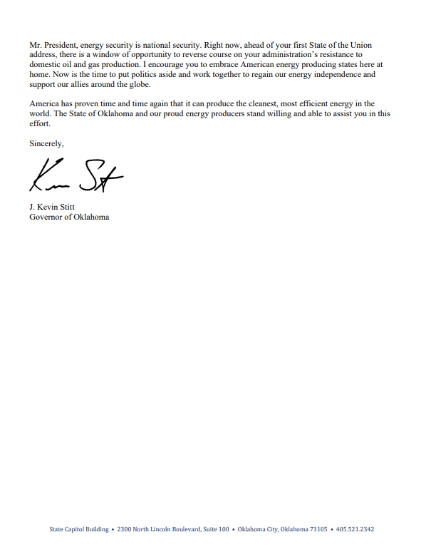 Today I sent a letter to President Biden demanding he take action to strengthen the U.S. and our allies by embracing America’s domestic oil and natural gas industry, including immediately halting the importation of Russian oil and natural gas.