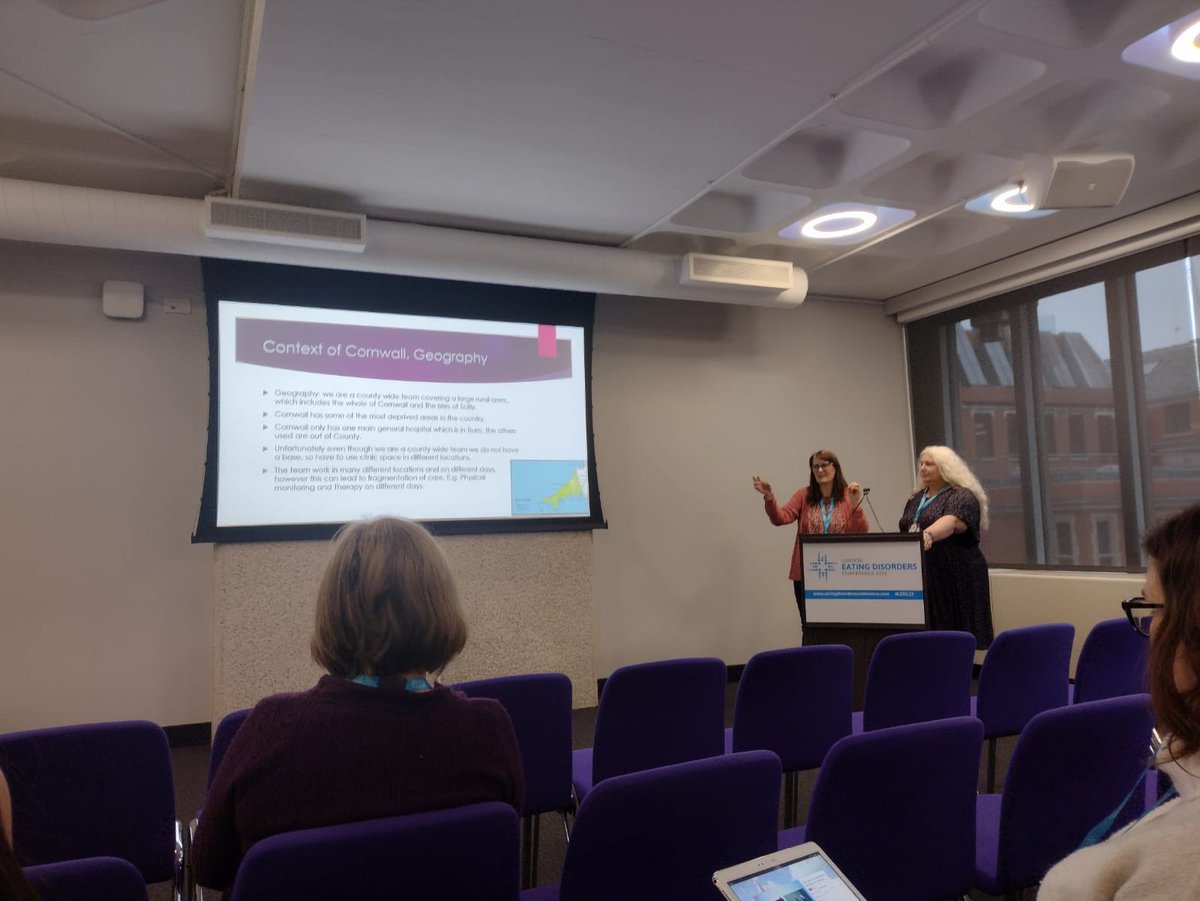 CornwallEds's tweet photo. Pip and Beccy’s beautiful presentation on: How to deliver successful parent and carer group in rural settings. The inclusion of parents in this workshop was humbling and inspiring. A great example of collaborative working. #LEDC22 #EDAW2022 @LondonEDConf https://t.co/0iPXk8scKU
