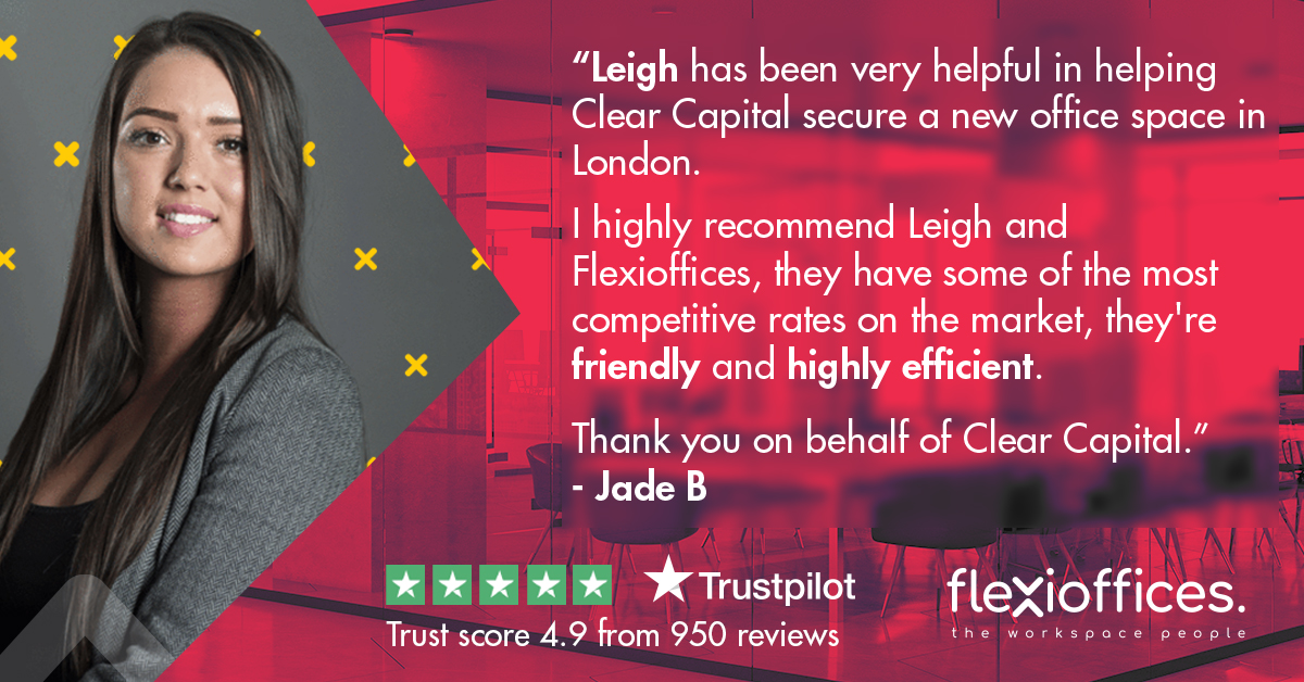 flexioffices's tweet photo. Fantastic work Leigh! ππ
An office is more than walls and desks. We understand that workspaces are about people, not property.
Thank you for the review Jade, we hope you and the team at @clear_exchange love your new home!
We are #Flexipeople π
#testimonials #trustpilot https://t.co/UbU1Vvzz90