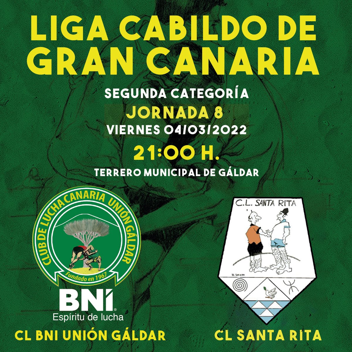 uniongaldar's tweet photo. 𝗟𝗨𝗖𝗛𝗔𝗗𝗔 𝗘𝗡 𝗖𝗔𝗦𝗔 🏠 | El Santa Rita llega a Gáldar para tumbar la racha de los de Juan Martel 💪🏼 

🕗 𝙥𝙧𝙤́𝙭𝙞𝙢𝙤 𝙫𝙞𝙚𝙧𝙣𝙚𝙨 𝟒 𝐝𝐞 𝐦𝐚𝐫𝐳𝐨 𝙖 𝙡𝙖𝙨 𝟮𝟭:𝟬𝟬 𝙝𝙤𝙧𝙖𝙨

#GranCanaria #GranDestino #MuchoQueVivir #islascanariaslatituddevida https://t.co/xgYc0h85Sp