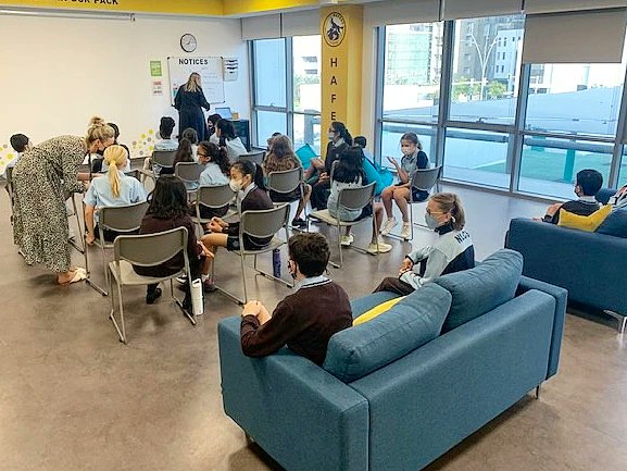 NLCSDubai's tweet photo. The Heads of Houses were delighted to meet Grade 5 students, as part of their transition assembly.
#NLCSDubai #ambitiouseducation #HouseYibir #HouseJavi #HouseHafeet #HouseJais https://t.co/7JYLTOBu3n