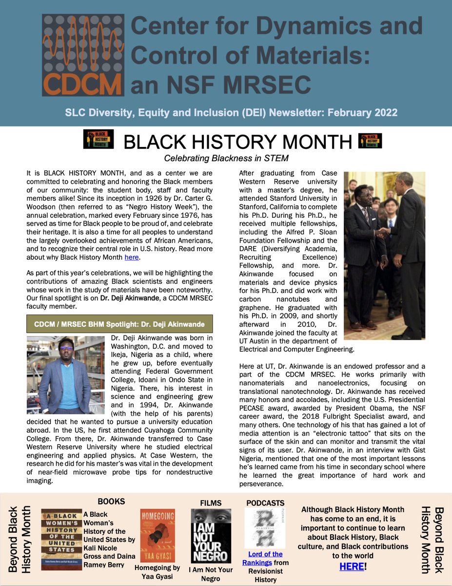 Texas CDCM (@texascdcm) on Twitter photo Our last installment of the Black History Month newsletter was published yesterday. Thanks to @kofi_chemist and <a href="/tylaholoman/">Tyla Holoman</a> for putting these excellent newsletters together! Our last installment of the Black History Month newsletter was published yesterday. Thanks to @kofi_chemist and <a href="/tylaholoman/">Tyla Holoman</a> for putting these excellent newsletters together!