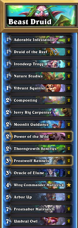 TechnoGoose_HS's tweet photo. A bit late on the tweet but I got the finish and qualified for the masters tour mainly using this token druid list! https://t.co/EyW4exzlnj