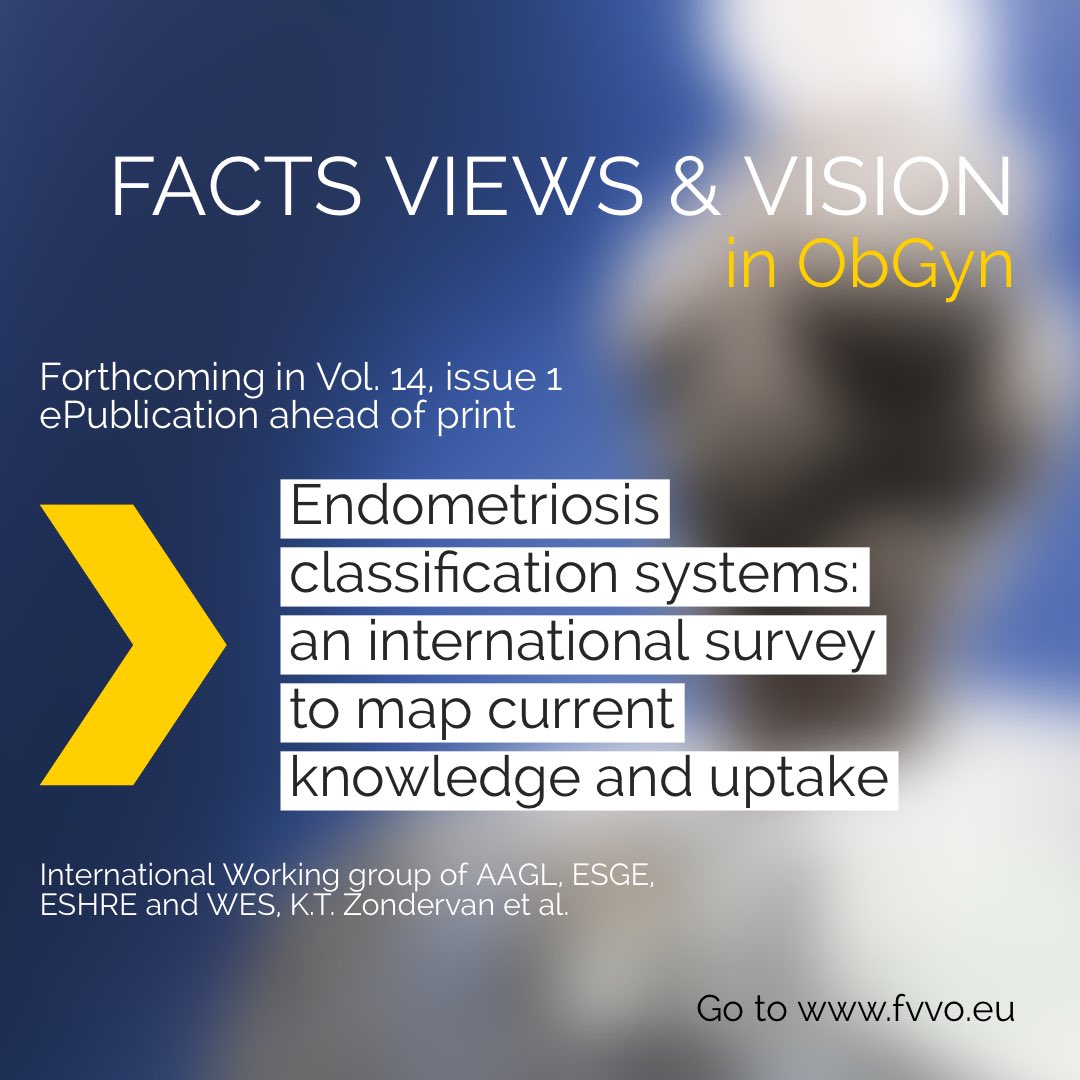 FVVO ePub ahead of print, forthcoming in Vol. 14, Issue 1 fvvo.eu ⭐️ #endometriosis #EndometriosisAwarenessMonth #infertility #endometriosisclassification #reproductivemedecine ⭐️