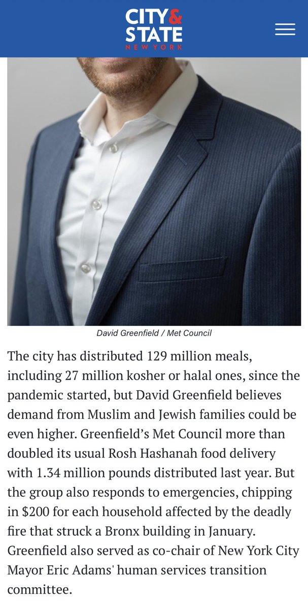 NYCGreenfield's tweet photo. Very grateful to @CityAndStateNY for recognizing our groundbreaking public policy work @MetCouncil by including me on their Power 100 list. Read all about our study proving that 21% of NYC NEEDS Kosher or Halal food here:
https://t.co/w74uXzfFmY https://t.co/pYVas5FGvw