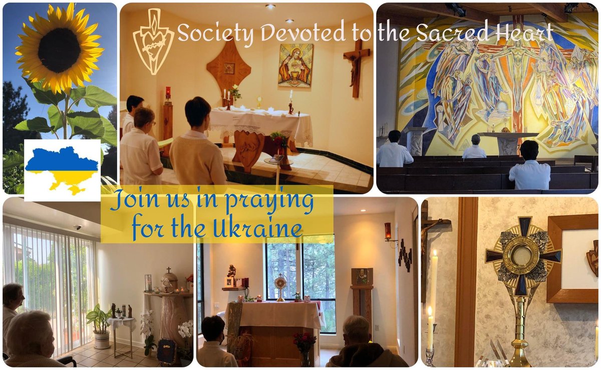 Our heartfelt prayers accompany the Ukrainian people in this time of great suffering. Our Lady Queen of Peace, pray for us!  Most Sacred Heart of Jesus, have mercy on us!

#ukraine #UkraineCrisis #prayforukraine #PrayersForUkraine #prayforpeace #SDSHSisters #prayingfortheworld