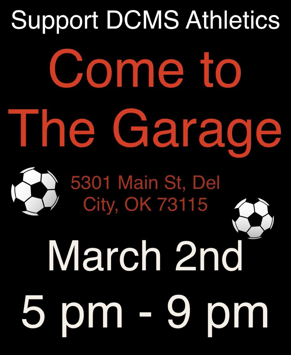 Coach_Hanne's tweet image. Make plans tomorrow to have dinner at The Garage!

**make sure to mention DCMS athletics