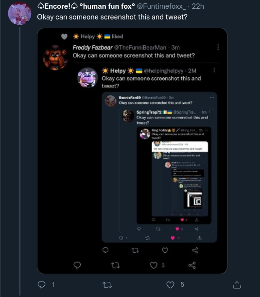 Okay can someone screenshot this and tweet?