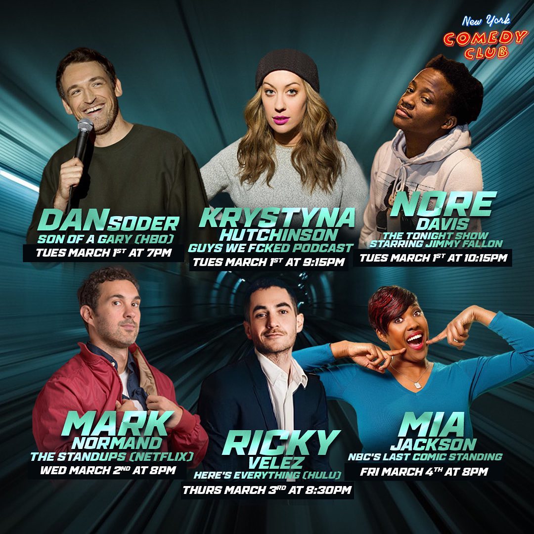 New York Comedy Club (@nycomedyclub) on Twitter photo Donāt miss any of these hilarious shows this week at New York Comedy Club! š„ Get tix to see <a href="/DanSoder/">Dan Soder</a> <a href="/KrystynaHutch/">Krystyna Hutchinson</a> <a href="/noredavis/">durag wearing charizard.</a> <a href="/marknorm/">mark normand</a> <a href="/miacomedy/">Mia Jackson</a> šļø: newyorkcomedyclub.com Donāt miss any of these hilarious shows this week at New York Comedy Club! š„ Get tix to see <a href="/DanSoder/">Dan Soder</a> <a href="/KrystynaHutch/">Krystyna Hutchinson</a> <a href="/noredavis/">durag wearing charizard.</a> <a href="/marknorm/">mark normand</a> <a href="/miacomedy/">Mia Jackson</a> šļø: newyorkcomedyclub.com