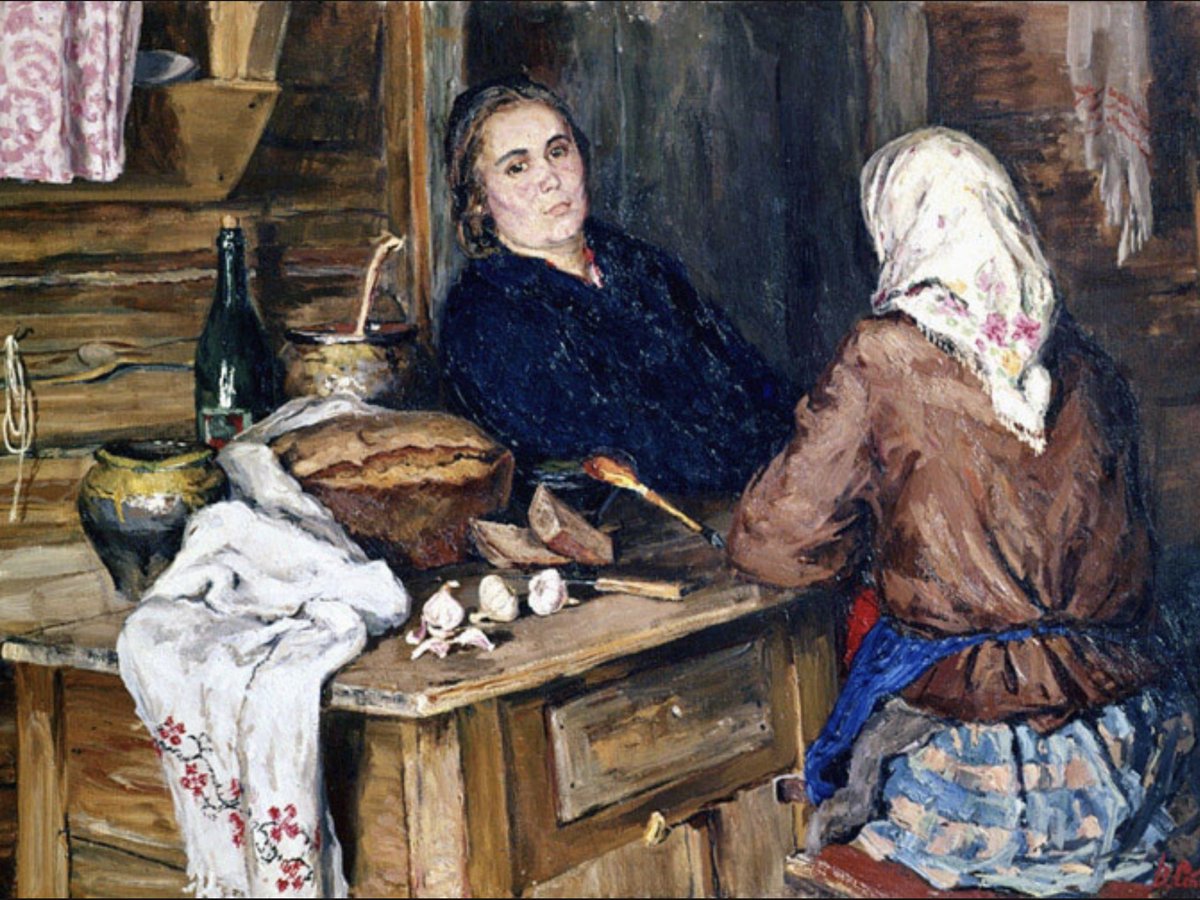 Художник Владимир Стожаров. «Разговор».

Советский живописец, мастер пейзажа. Родился в 1926 году. Член-корреспондент АХ СССР. Заслуженный деятель искусств РСФСР. Умер в 1973 году.