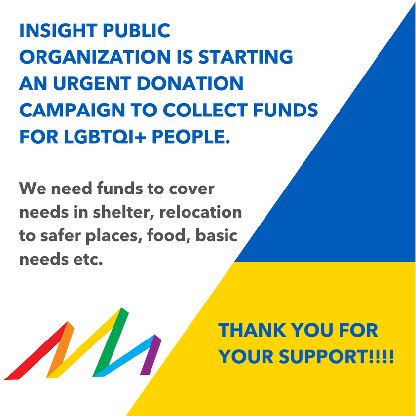 Friends, among the many people in #Ukraine in need of urgent help are #LGBT+ folks who are facing new challenges in the current environment. Consider supporting <a href="/insightua/">Insight</a> and its efforts to provide for basic needs, relocation, &amp; shelter bit.ly/donate_insight