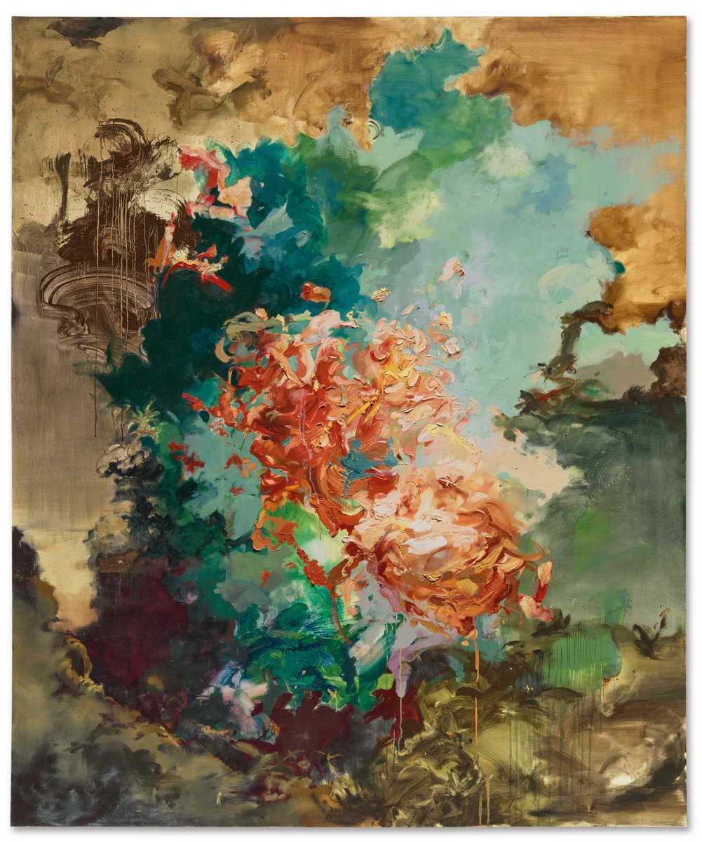 #AuctionUpdate Bidders compete for Flora Yukhnovich's 'Tu vas me faire rougir (You're going to make me blush)' which achieved £1,902,000. This work is a spectacular example of the monumental reimaginings of Rococo painting that have propelled Yukhnovich to worldwide acclaim.