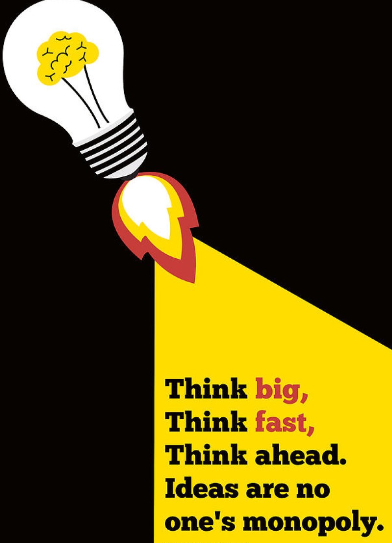 Thinking ahead. Think big. The Thinkers poster. Think fast chunkernyts.