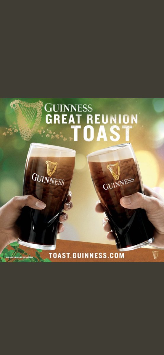 Join us for the #greatguinnesstoast tonight at 5:59 est. Help us kick off the Paddy’s season! #guinness #toast #irishpub #pint