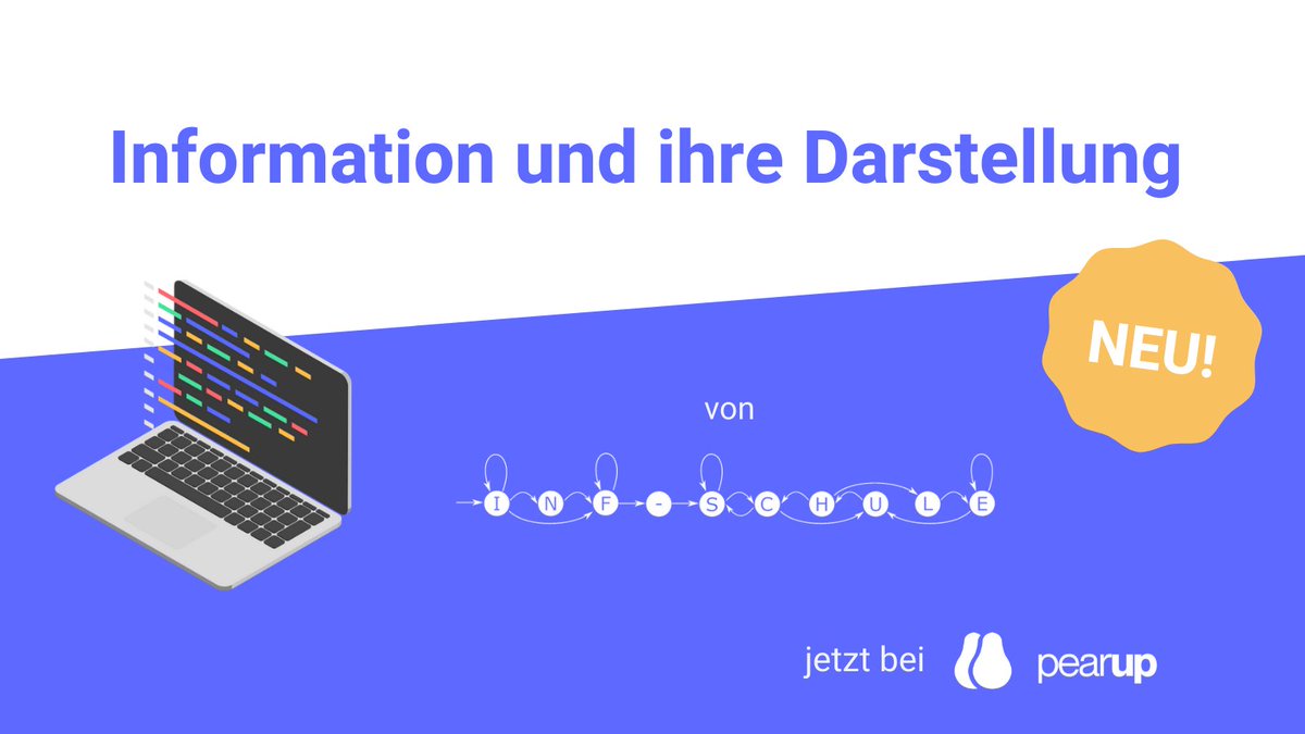 Die nächsten Unterrichtseinheiten von inf-schule sind online. Jetzt findet ihr alles zum Thema 'Informationsdarstellung im Internet'. Hier ein Beispiel: app.pearup.de/material/teach… Das Material gestalten wir im nächsten Schritt interaktiv.
#twlz #pflichtfachinformatik #OER