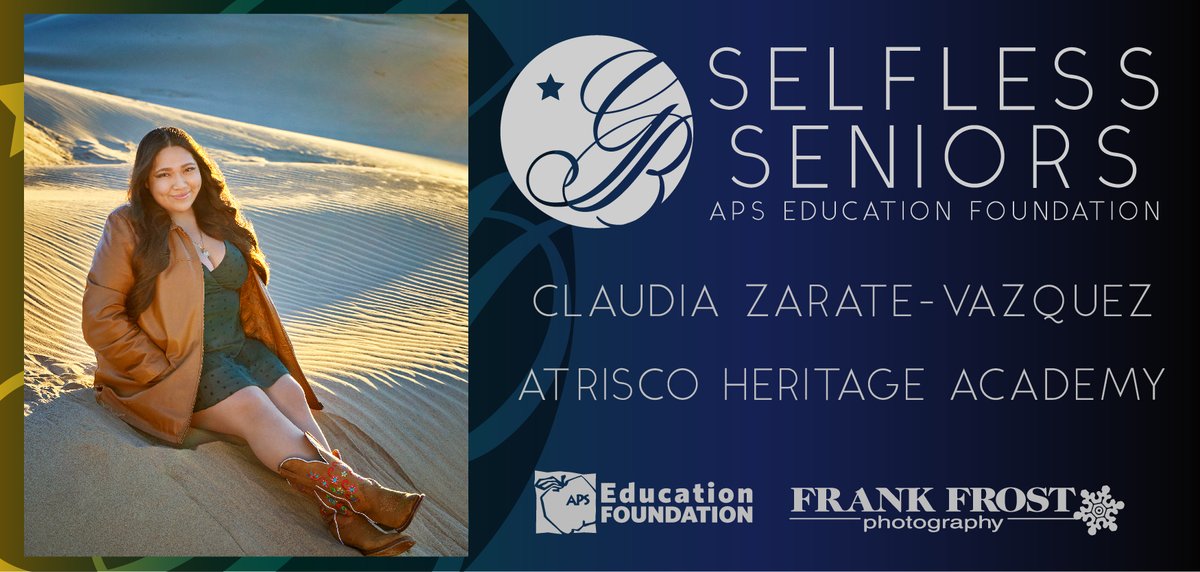 APS Ed Foundation (@apsedfoundation) on Twitter photo Meet Claudia Zarate-Vazquez! <a href="/ABQSchools/">APS</a> Selfless Senior from <a href="/AtriscoJags/">Atrisco Heritage Academy HS</a>. Read each week about these 14 amazing students from across the city. #goldbar2022 Visit our website at aps.edu/educat.../gold⦠<a href="/FrankFrost/">Frank Frost</a> @Zone2Assoc8 Meet Claudia Zarate-Vazquez! <a href="/ABQSchools/">APS</a> Selfless Senior from <a href="/AtriscoJags/">Atrisco Heritage Academy HS</a>. Read each week about these 14 amazing students from across the city. #goldbar2022 Visit our website at aps.edu/educat.../gold⦠<a href="/FrankFrost/">Frank Frost</a> @Zone2Assoc8