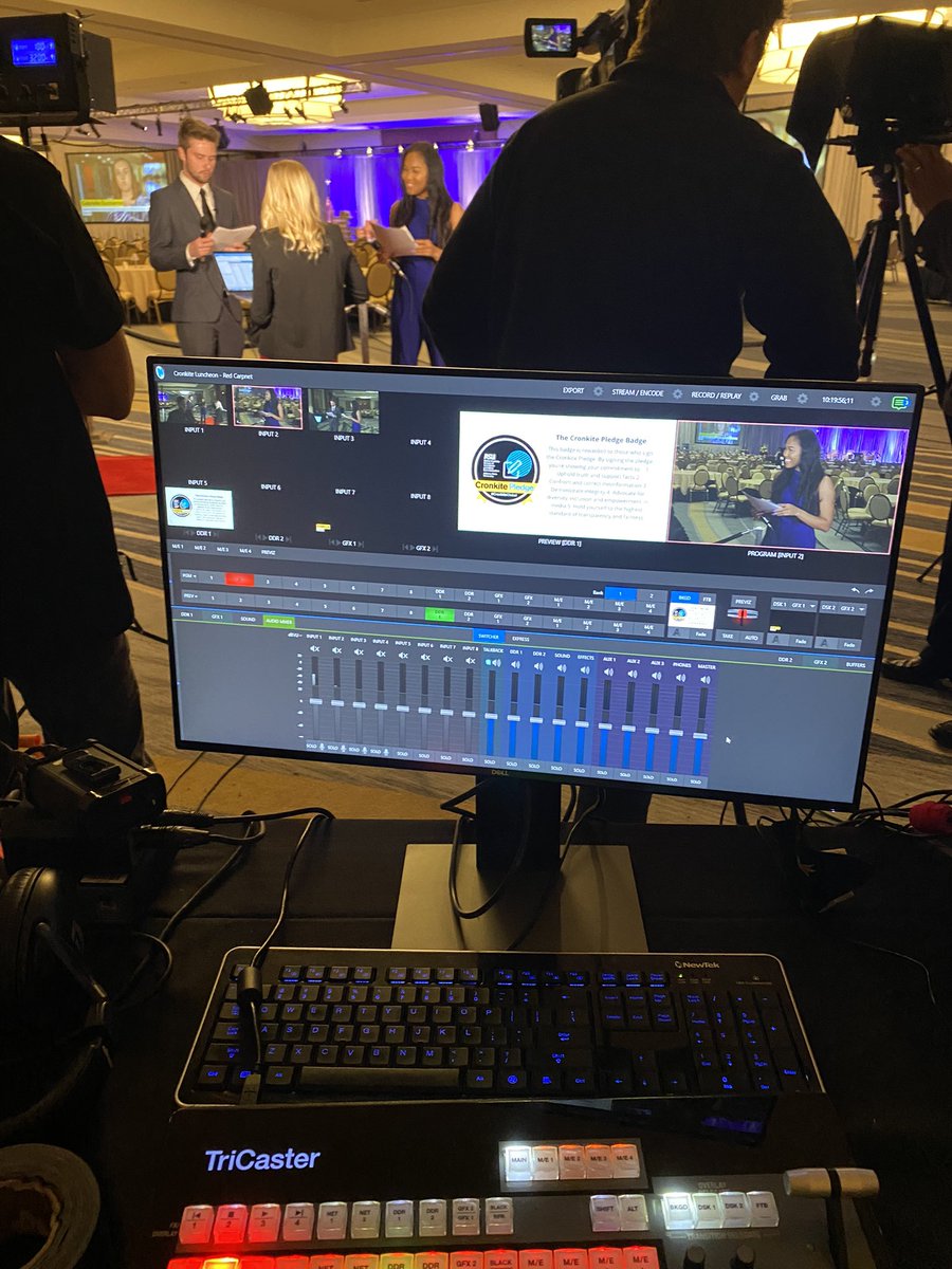 TVProdLab's tweet image. TV Lab helping staff the first Cronkite award luncheon red carpet livestream! @MitchellCCase @NikHall10