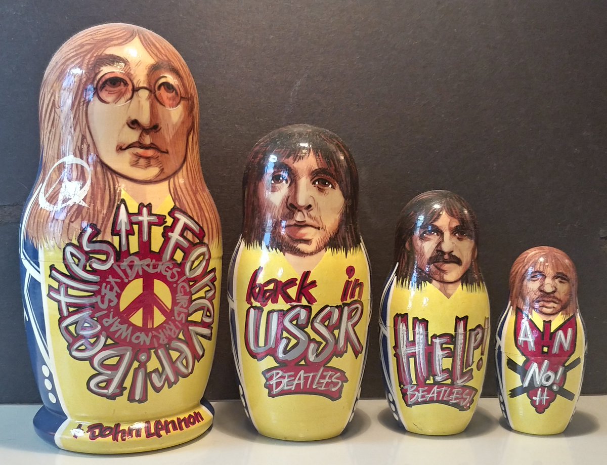 Keith Herrmann (@keithrherrmann) on Twitter photo The Beatles...four Russian nesting dolls. No war! Back In The U.S.S.R. Help! <a href="/BeatlesEarth/">The Beatles Earth</a> <a href="/johnlennon/">John Lennon</a> <a href="/PaulMcCartney/">Paul McCartney</a> <a href="/GeorgeHarrison/">George Harrison</a> <a href="/ringostarrmusic/">#RingoStarr</a> @RingoStarrPeace @HNTurtledove <a href="/the_60s_at_60/">The '60s at 60</a> <a href="/NCDavidMenconi/">David Menconi</a> <a href="/JoeNewberry/">Joe Newberry</a> <a href="/thedavidcrosby/">David Crosby</a> <a href="/Crankyaunt1/">Crankyaunt</a> <a href="/seanonolennon/">Seán Ono Lennon</a> The Beatles...four Russian nesting dolls. No war! Back In The U.S.S.R. Help! <a href="/BeatlesEarth/">The Beatles Earth</a> <a href="/johnlennon/">John Lennon</a> <a href="/PaulMcCartney/">Paul McCartney</a> <a href="/GeorgeHarrison/">George Harrison</a> <a href="/ringostarrmusic/">#RingoStarr</a> @RingoStarrPeace @HNTurtledove <a href="/the_60s_at_60/">The '60s at 60</a> <a href="/NCDavidMenconi/">David Menconi</a> <a href="/JoeNewberry/">Joe Newberry</a> <a href="/thedavidcrosby/">David Crosby</a> <a href="/Crankyaunt1/">Crankyaunt</a> <a href="/seanonolennon/">Seán Ono Lennon</a>