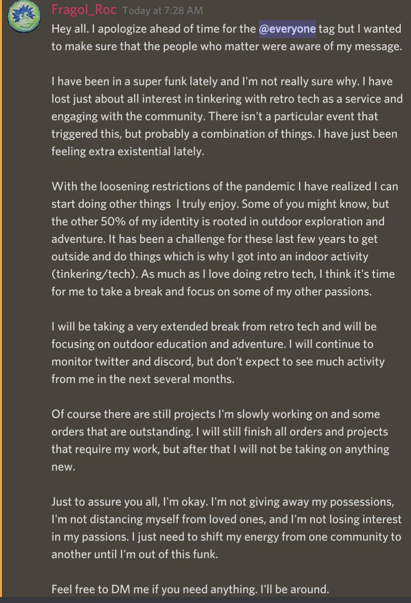 FragolRoc's tweet image. Thanks all, I truly do appreciate those who have been supportive through this journey and for future endeavors