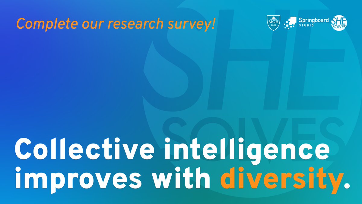 MGBSpringboard's tweet photo. A diversity of voices is critical to designing better #healthcare #solutions. 
Please take this #research #survey about #gender and opportunities in #healthcareinnovation. 
You could win $50 USD. 
https://t.co/kGvDJy12ZV
#shesolves #userfriendlyhealthcare https://t.co/GPhnOyXeQa