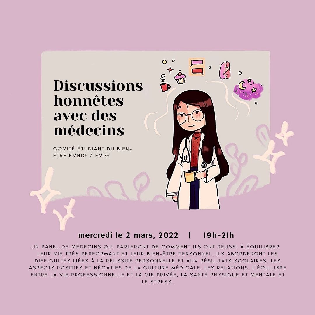 swc_cebe's tweet photo. Collab between the Student Wellness Committee, FMIG, and PMHIG tomorrow at 7! | Collaboration entre le Comité étudiant du bien-être, FMIG et PMHIG demain à 19h! https://t.co/5FFCEaLKYg