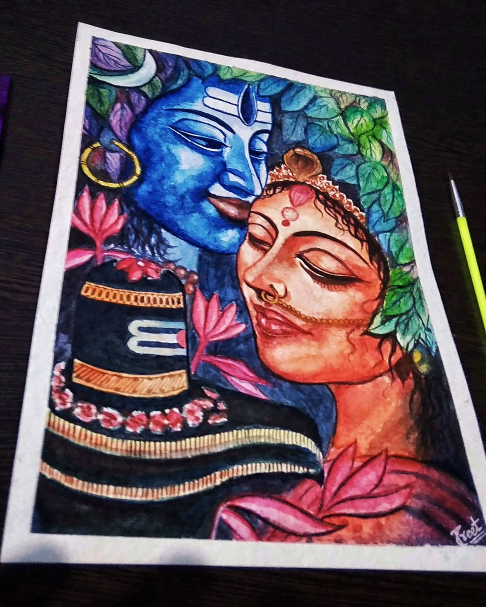 Preetkumar919's tweet photo. Wishing you a very Happy Shivratri! May God grant all your wishes and bless you, with everlasting happiness!
Lord Shiva and Mata Parvati Painting π¨ποΈ
Art by:- @preetkumar919
Water colour Painting
#lordshiva #painting #shivparvati #pineartgallery https://t.co/gp2bLXpxla