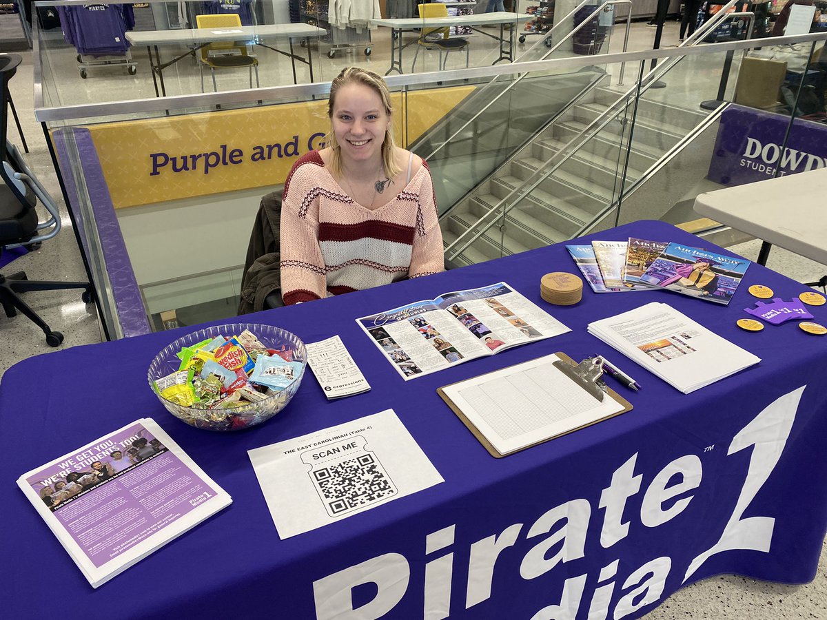 piratemedia_1's tweet photo. SENIORS🎓: Come see us @ECUDowdy today between 10 a.m. and 5 p.m. to learn about how your loved ones can purchase a congratulatory ad in @anchorsaway_mag. If you miss us, email smaa@ecu.edu for more info before the March 9 deadline! #ecu22 #ecuclassof22 #ecugraduate 💜💛 https://t.co/qagFRPSOmo