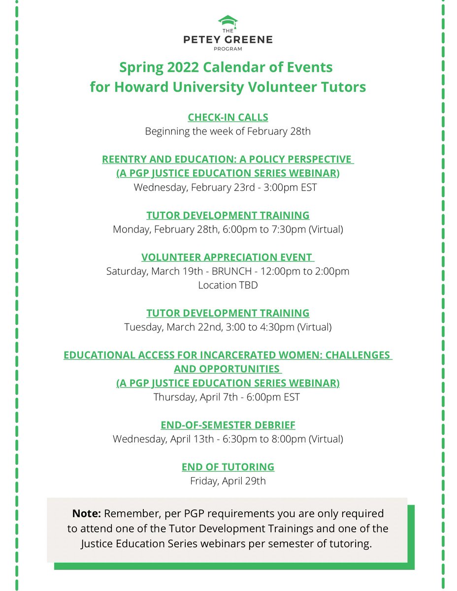 Happy March! 💚 Pull out your planners 🗓  and make sure you’re up to date with our Spring 2022 calendar of events. You don’t want to miss all of the great things we still have left to do this semester! ✨

🏷 #howarduniversity #hu25 #hu24 #hu23 #hu22 #peteygreeneprogram