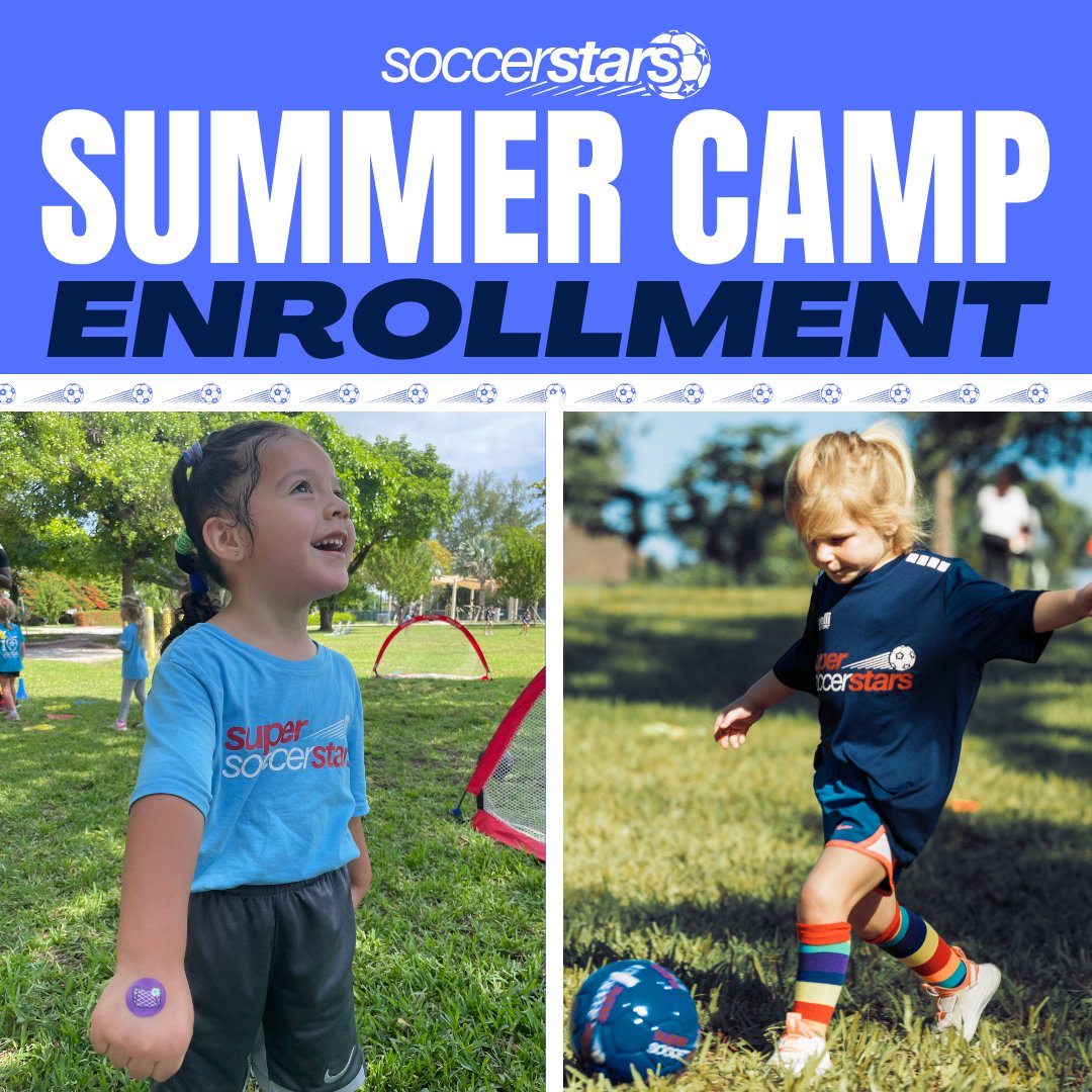 ☀️ Summer camps are starting to fill up, start planning now for Summer Soccer Camp.

Book your spot today❗️

⚽ USE CODE: SUMMERTIME22 for $20 off summer classes and camps. 

register.supersoccerstars.com/search/camps-s…