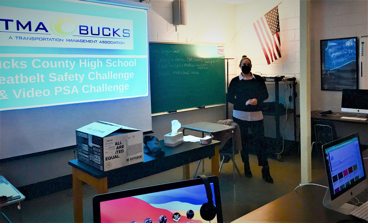 Our Community Traffic Safety Program manager Carly Mannon recently presented teen driver safety information to Pennsbury High School students as part of our Bucks County High School Seatbelt Safety Challenge presentation.

<a href="/Pennsbury_SD/">Pennsbury School District</a> | <a href="/PburyChannel/">@PSD_Pennsbury Channel</a>