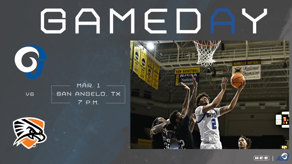 GAMEDAY! The Rams host round one of the #LSCmbb conference tournament tonight! #RamEm

🏀: vs <a href="/utpbfalcons/">UTPB Athletics</a>  
🕓: Tonight - 7 p.m. 
📍: San Angelo, Texas
🏟: Stephens Arena at the Junell Center 
📊: angelostats.com
💻: lonestarconferencenetwork.com/asu/
📻: kksa-am.com/sports/