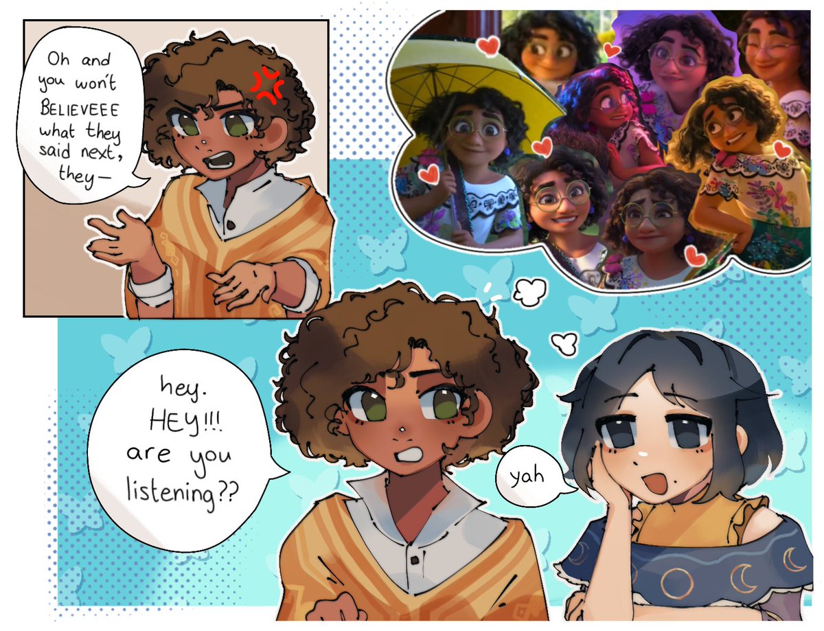 forgot to post these here too ooops
#encanto #encantooc #mirabel #camilo