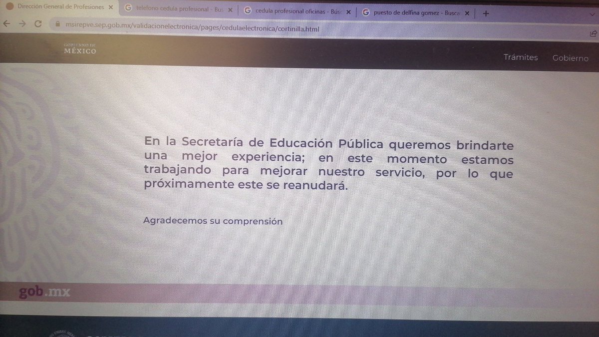 MerlinMerlo8909's tweet photo. @delfinagomeza por favor ponga especial atención en la Dirección General de Profesiones. No se pueden tramitar las cedulas por Internet y cuando marcas no responden los teléfonos. Somos varios afectados que deseamos obtener nuestra cédula. https://t.co/BOGZzvU337