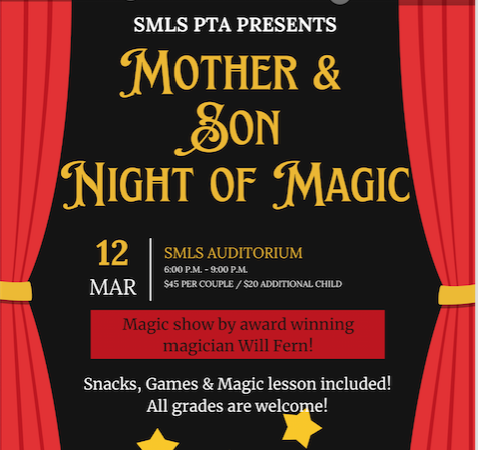 Smlschool's tweet photo. There is still time to get your tickets to the Mother &amp; Son Night of Magic! Buy tickets HERE: https://t.co/VU6Kq0YtP4 https://t.co/HbCphp6qbq