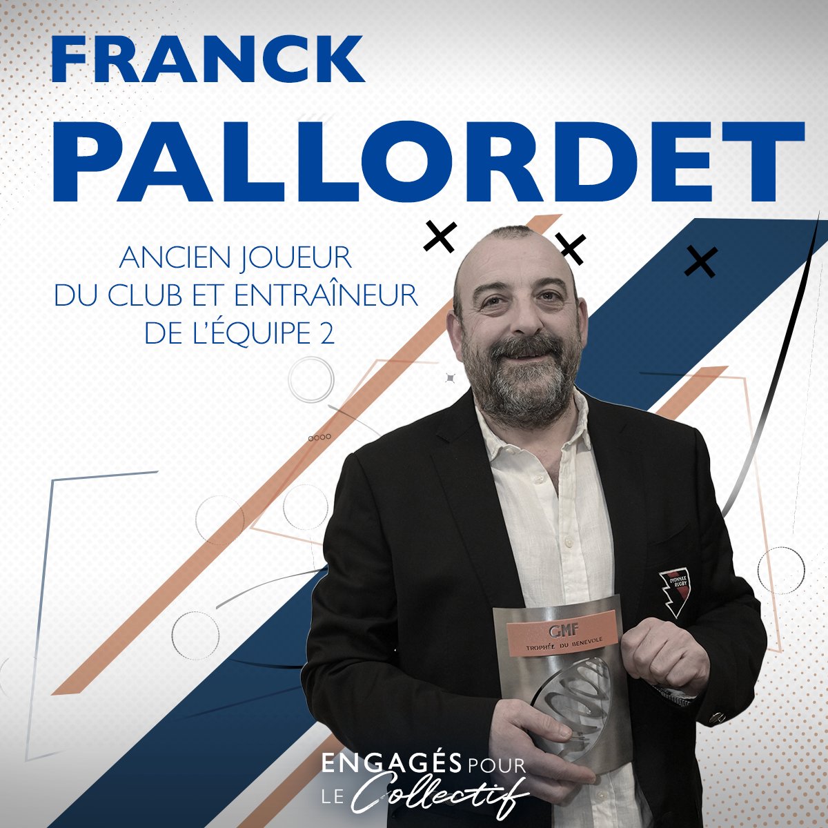 assurementrugby's tweet photo. Bravo à @Ccassang, demi de mêlée de l'@oyonnaxrugby, qui remporte l'Oscar @midi_olympique  ! 👏

Ancien joueur du club et éducateur, Franck Pallordet remporte l'Oscar Midol du bénévole 🔥 https://t.co/A9akhIjG9t